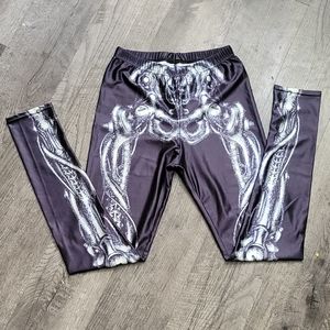Hot Topic Skeleton Leg Leggings